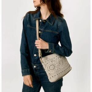 The Sak Women's Natural Medallion Hand Crochet Melrose Crossbody One Size